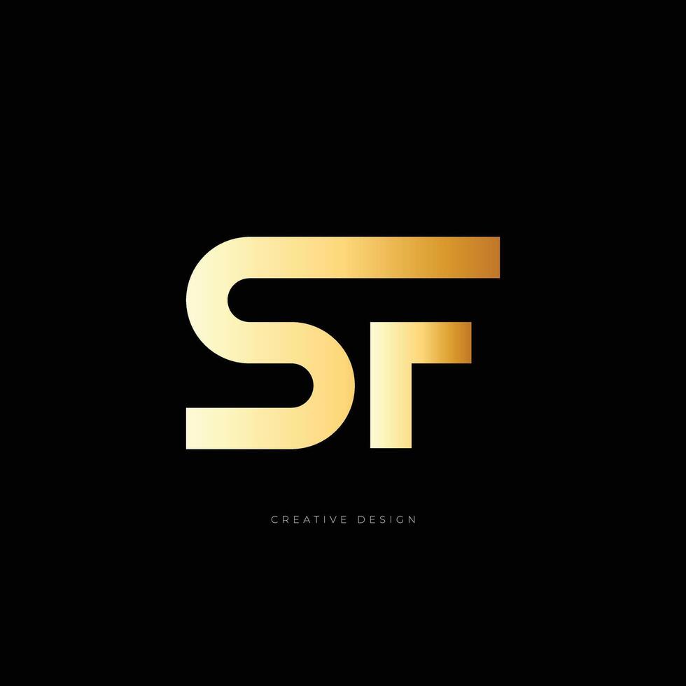 SF branding letter logo design concept vector