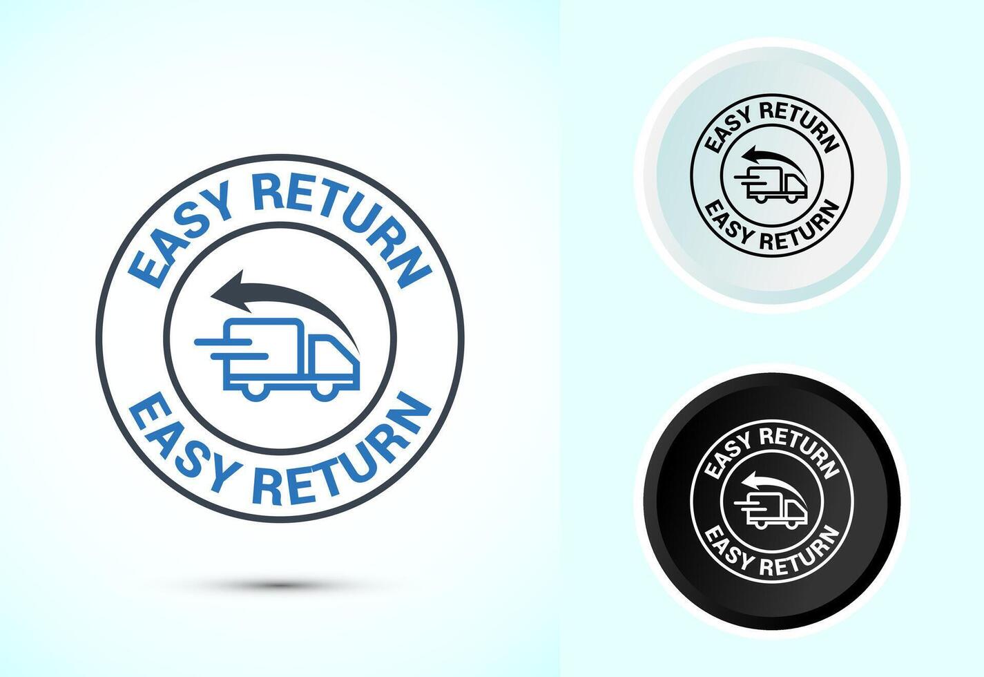 Easy return icon design, Easy return label vector