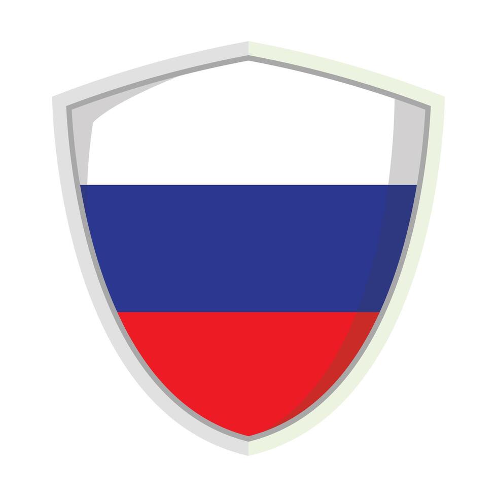Russian national flag shield Badge element vector