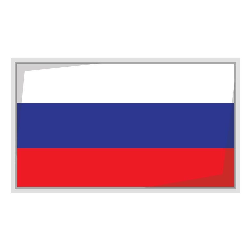 Russian national flag Badge element vector