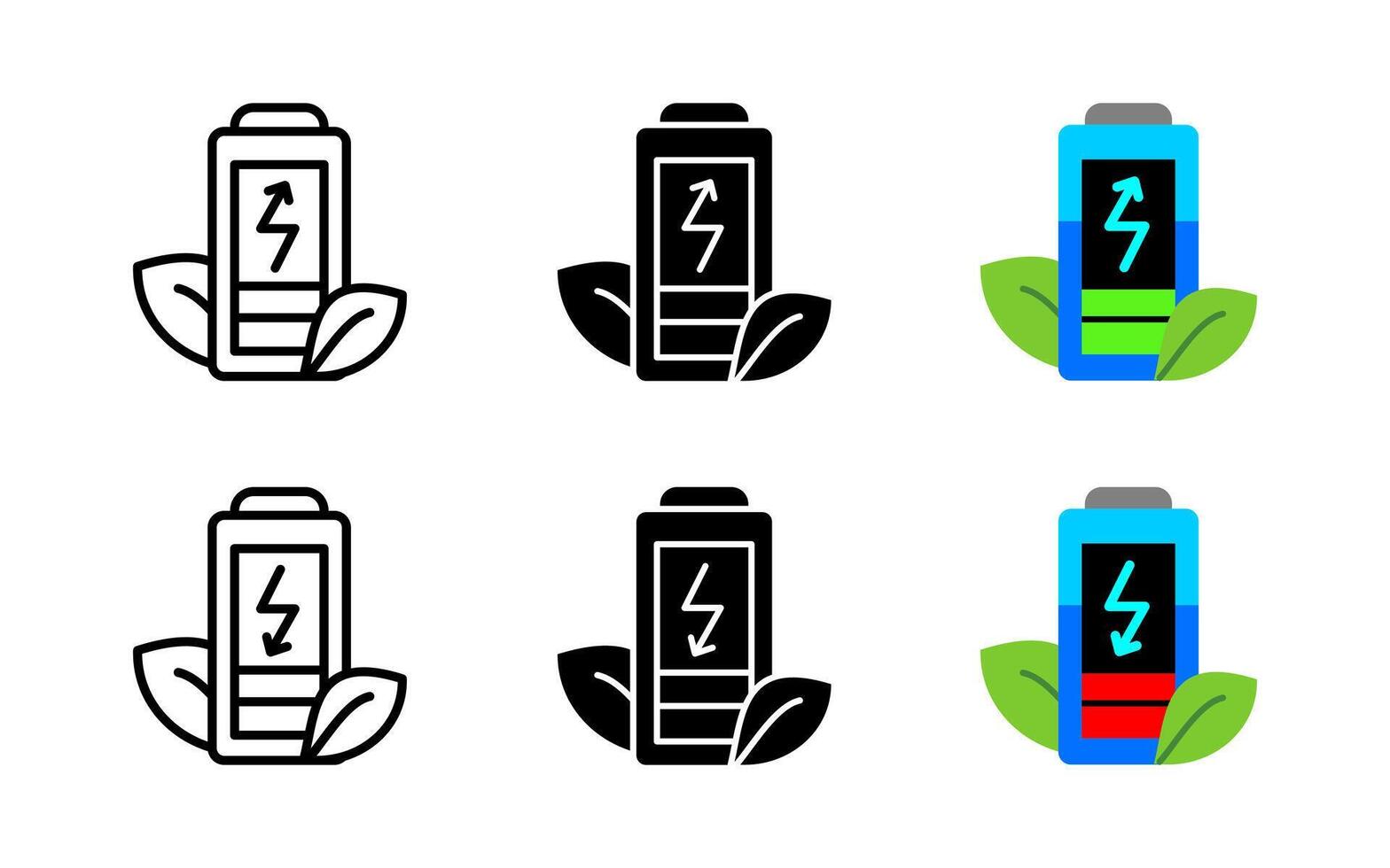 Renewable energy battery icon. Eco-friendly charge illustration. Green power accumulation symbol. Sustainable electricity sign for clean energy solutions. Alternative electricity pictogram. vector