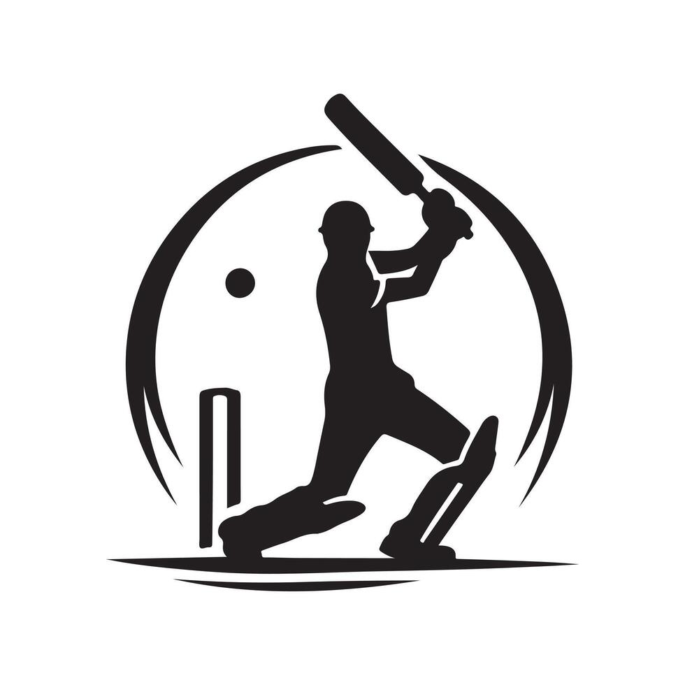 High-Quality Cricket Player Silhouette Vectors for Marketing Materials