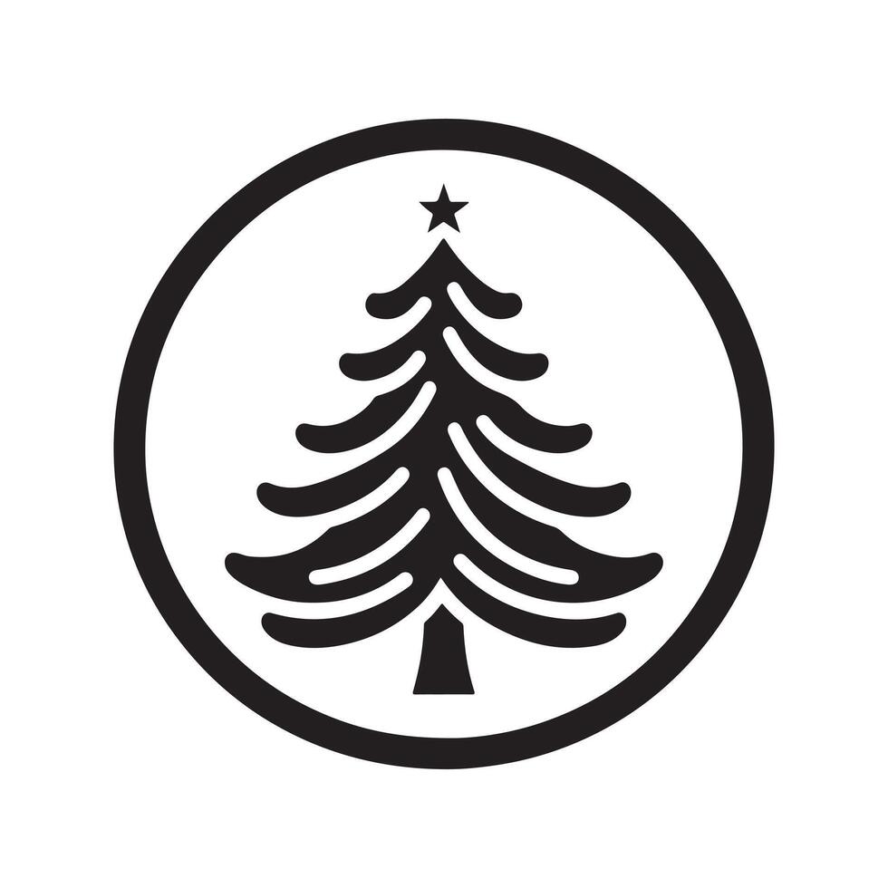 Christmas Tree Silhouettes for Festive Design vector