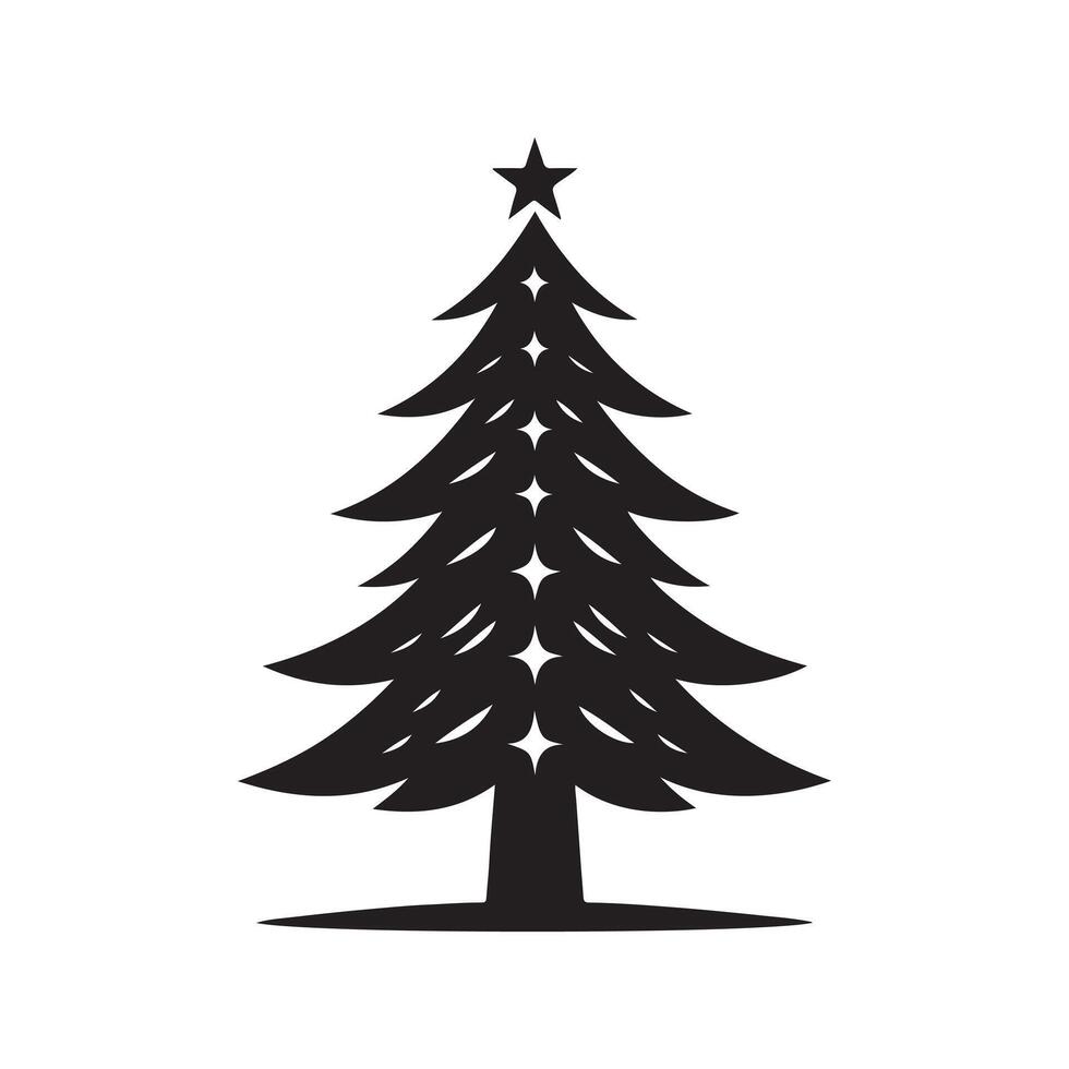 High Resolution Christmas Tree Silhouettes Vectors