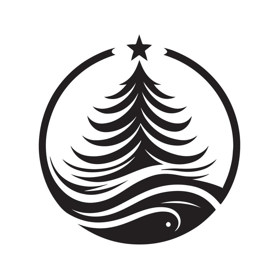 Christmas Tree Silhouettes for DIY Crafts and Projects vector