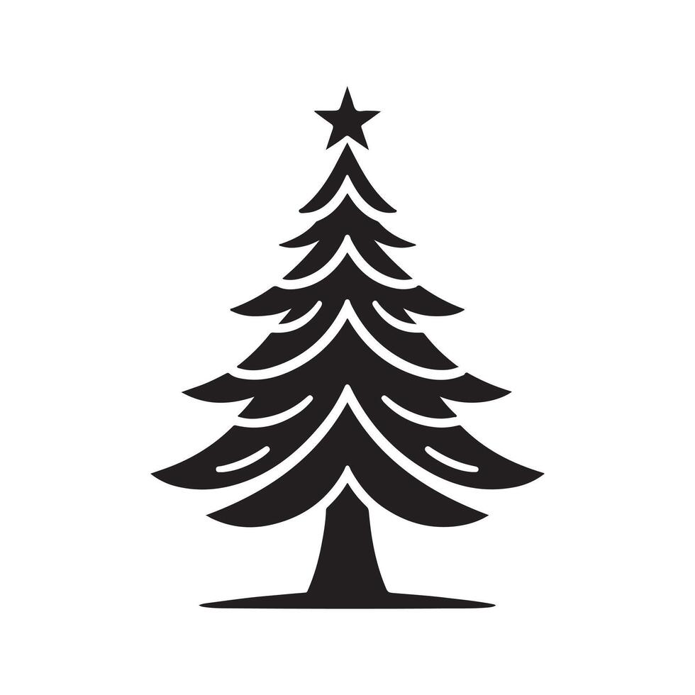 Christmas Tree Silhouette Vectors Backgrounds