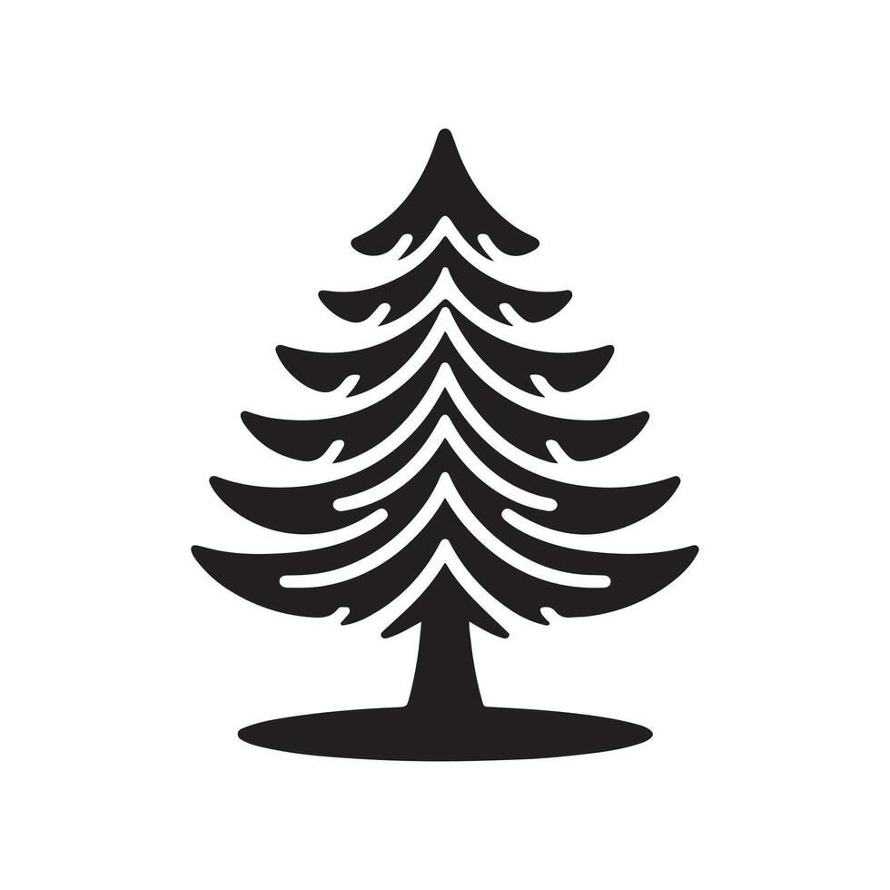 Christmas Tree Silhouettes for Seasonal Projects vector