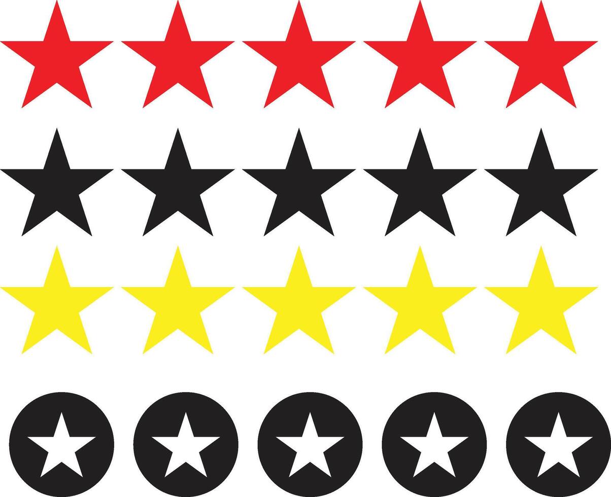 Minimalist Red, Black, Yellow, and White Star Design vector