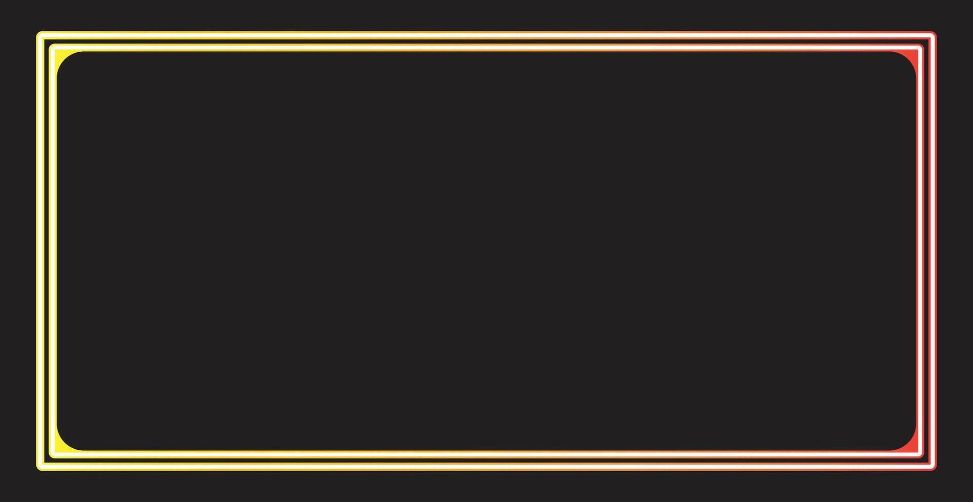 Minimalist Rectangular Frame with Black Background vector