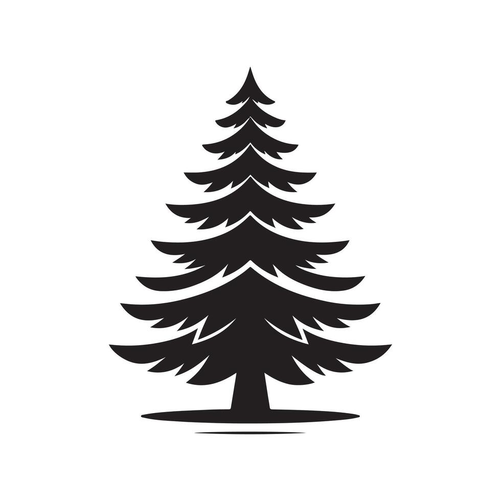 Christmas Tree Silhouette Vectors Stock Image