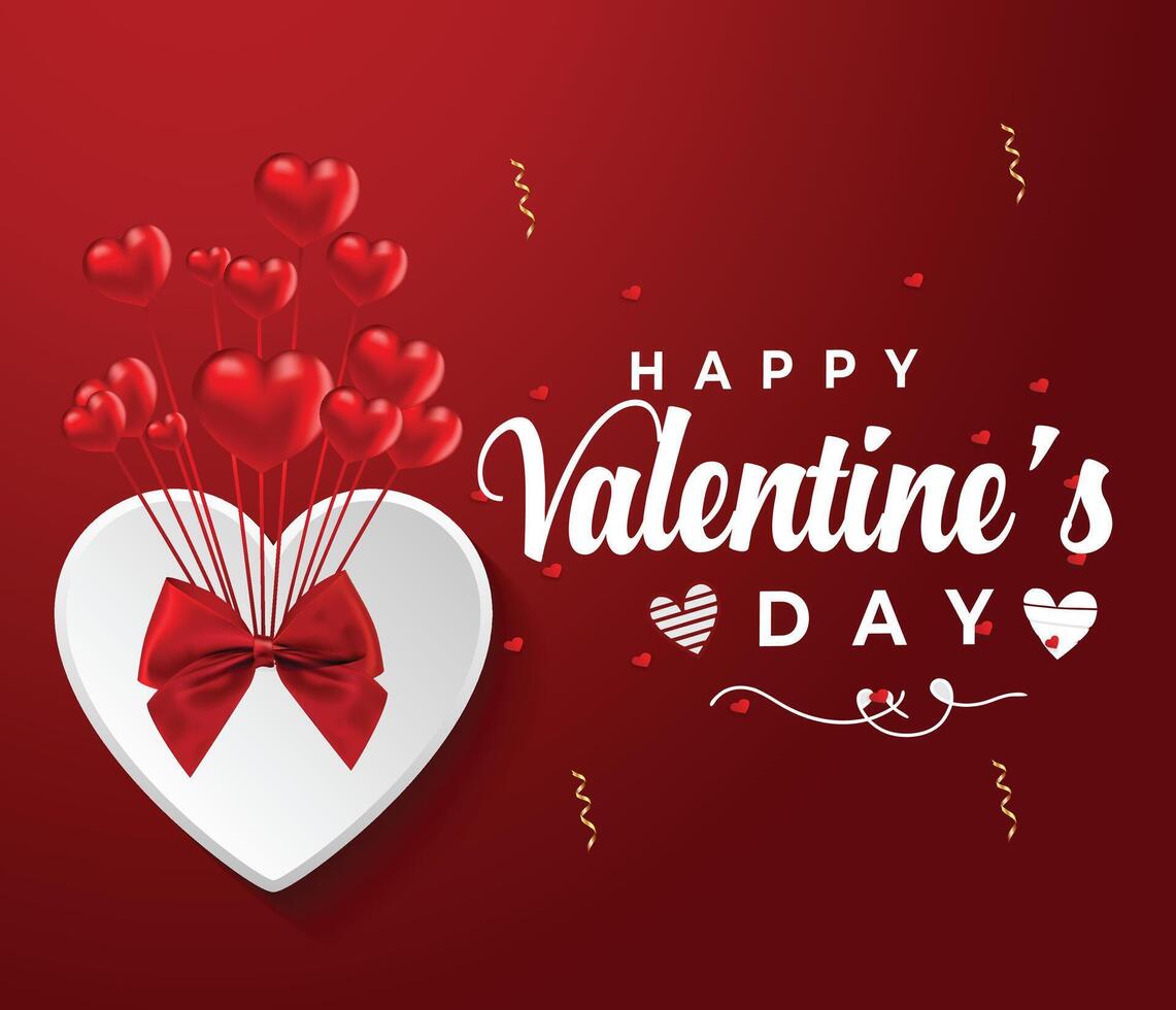 simple Happy valentines day card vector