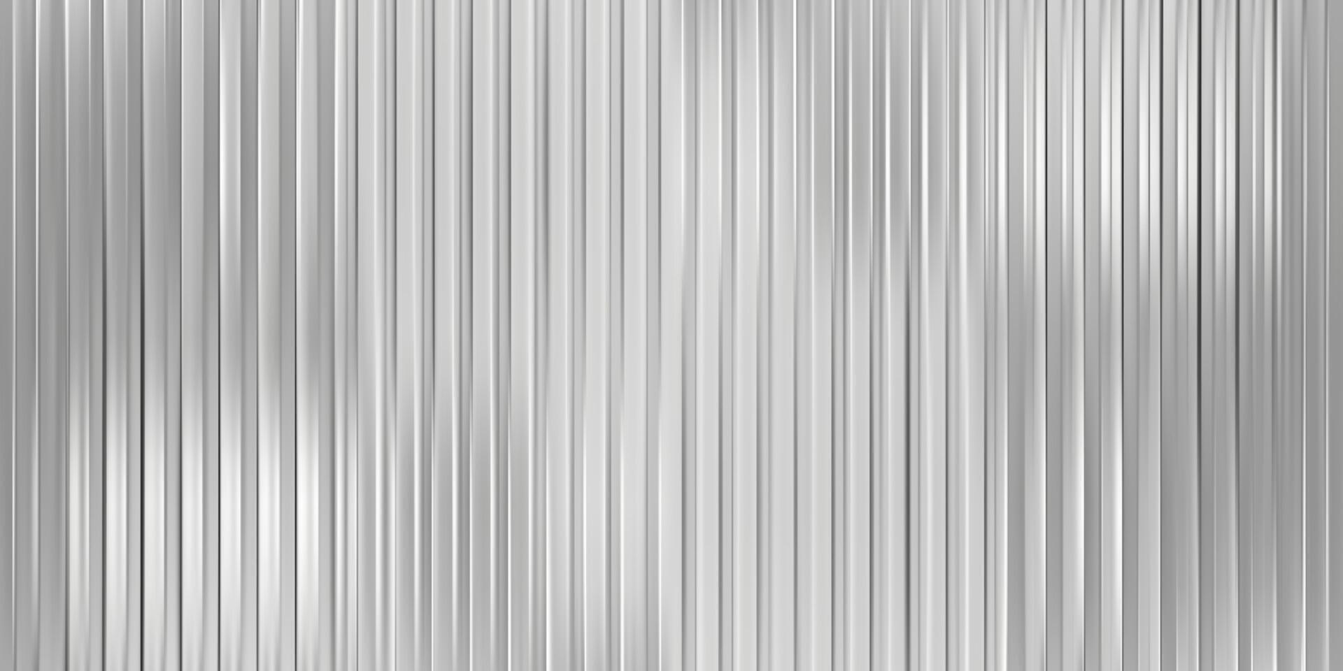 Glass pattern texture effect. Holograph ice reed metal. Abstract 3d ribbed line gradient. Fluted laser ripple striations. Silver light corrugated transparent wall. Seamless frosted plastic prism panel vector