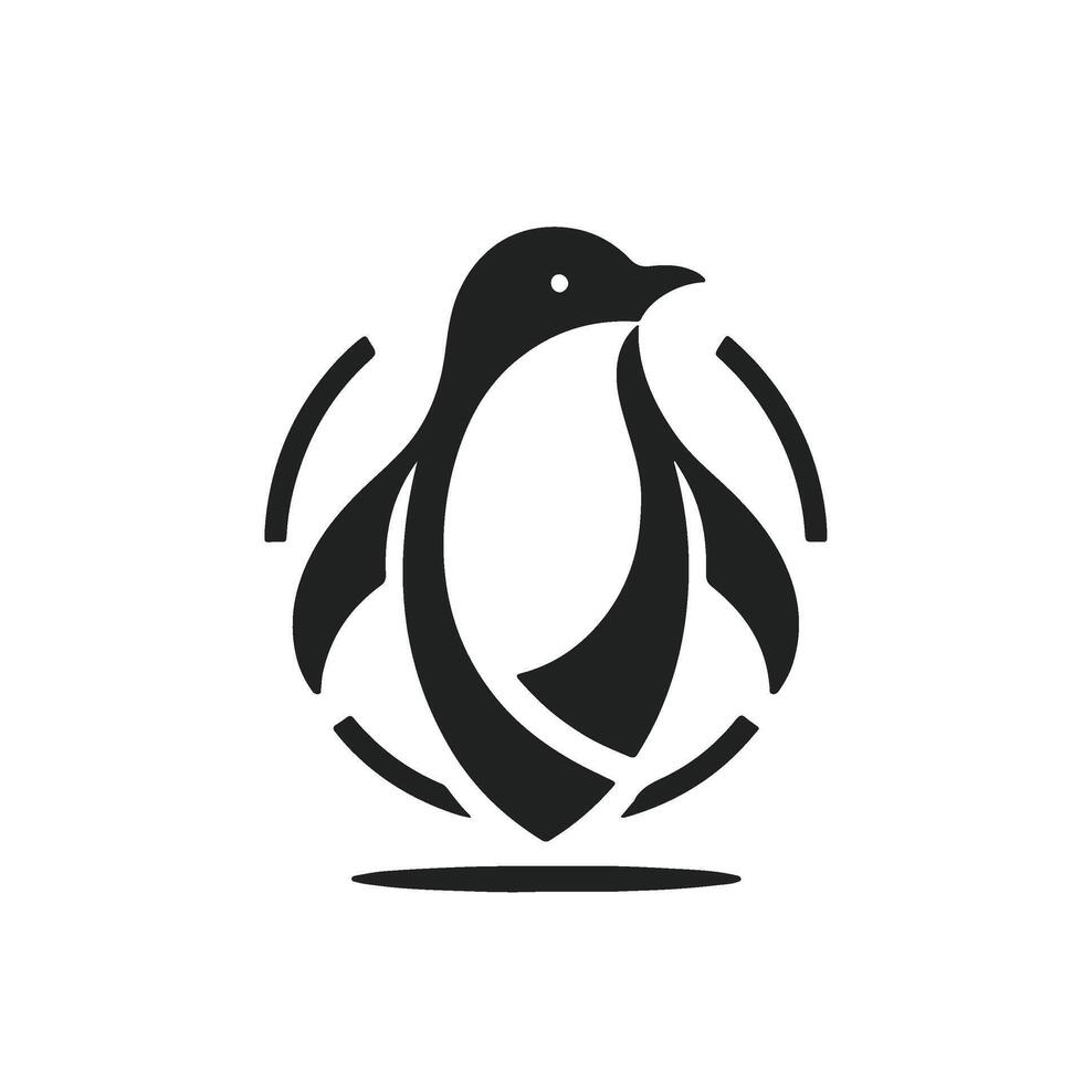 Penguin logo design illustration vector