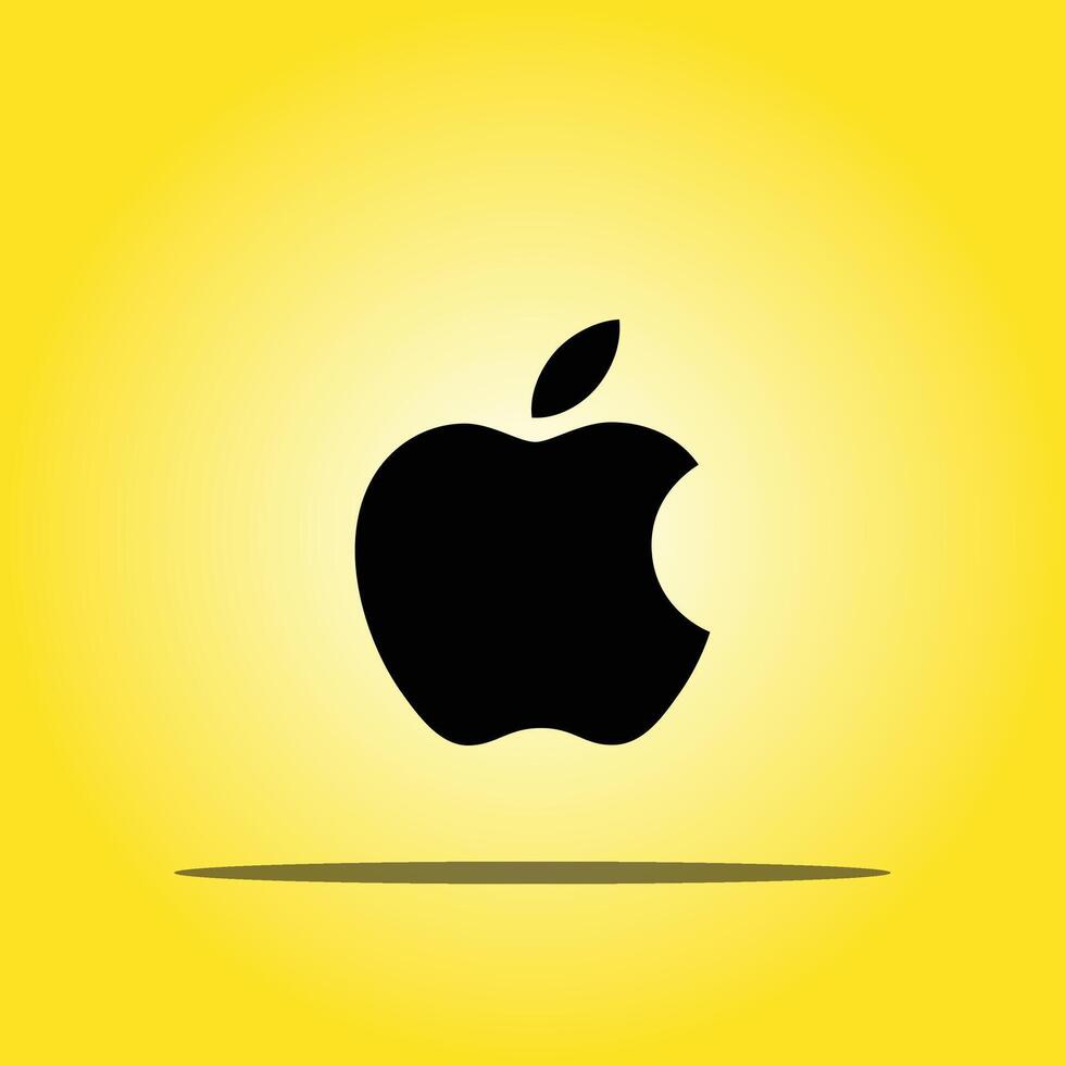 Apple logo design mockup vector