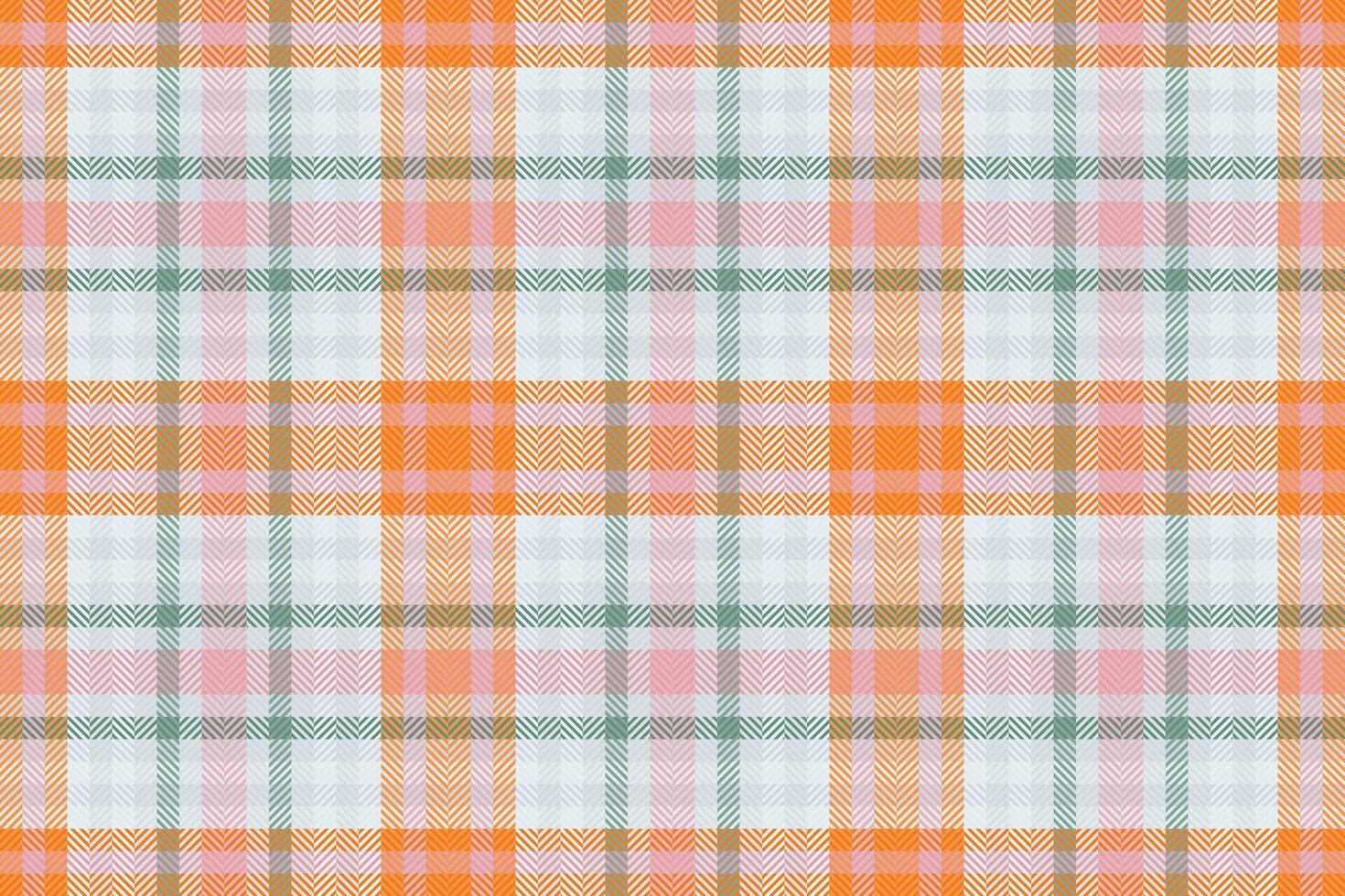 Easter fabric background , industrial seamless plaid pattern. Warm textile tartan check texture in white and orange colors. vector