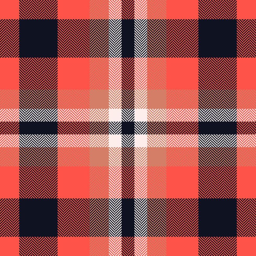 Vibrant herringbone plaid pattern in coral, beige, and navy. Perfect for textile design, fashion, website backgrounds, or any project needing a stylish geometric texture. vector