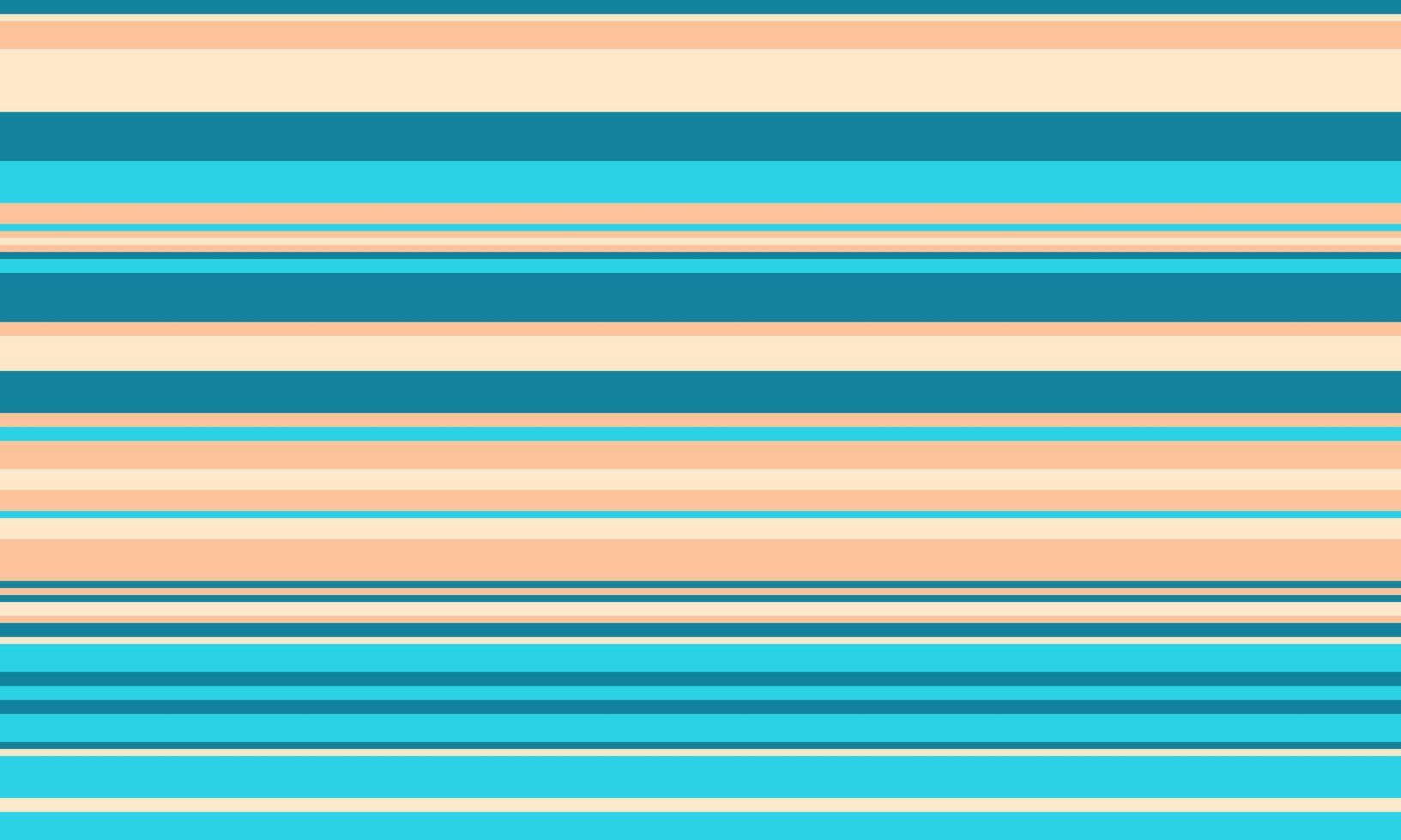 Vibrant horizontal stripes in teal, peach, and cream create a cheerful, modern pattern. Ideal for website backgrounds, textiles, packaging, and more. vector