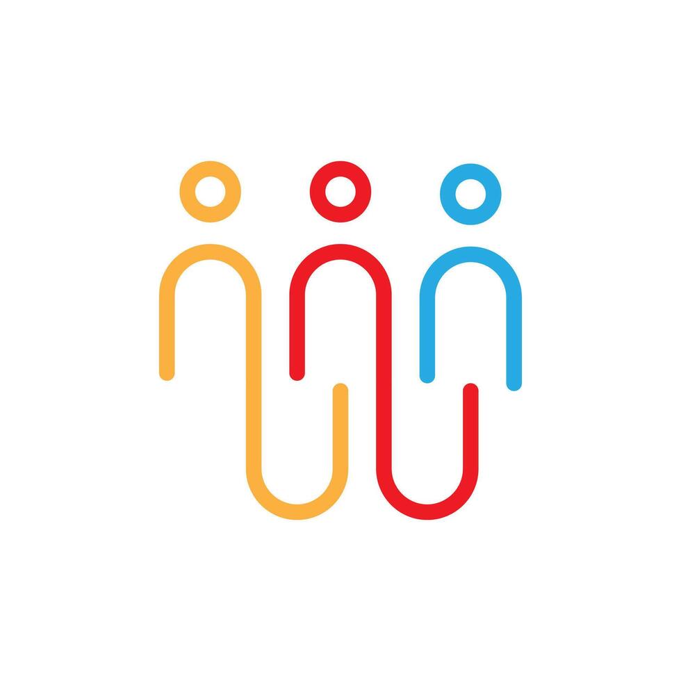 office u pins group team modern line style clean logo design icon illustration vector