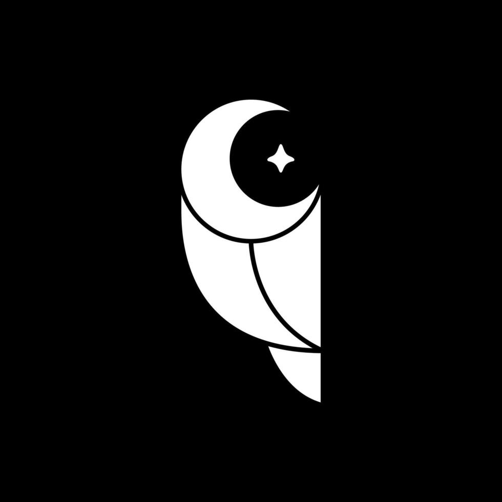owl bird nature wildlife modern flat logo design vector