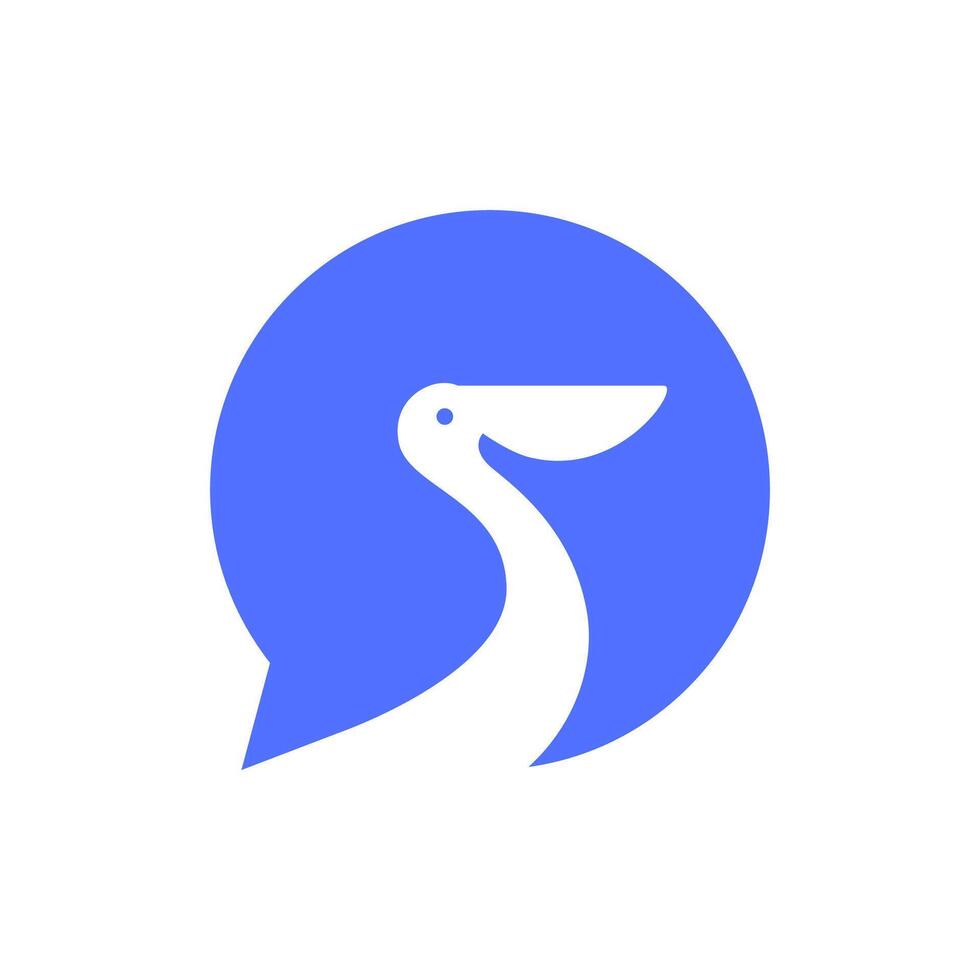 beauty ocean pelican circle colorful logo design vector