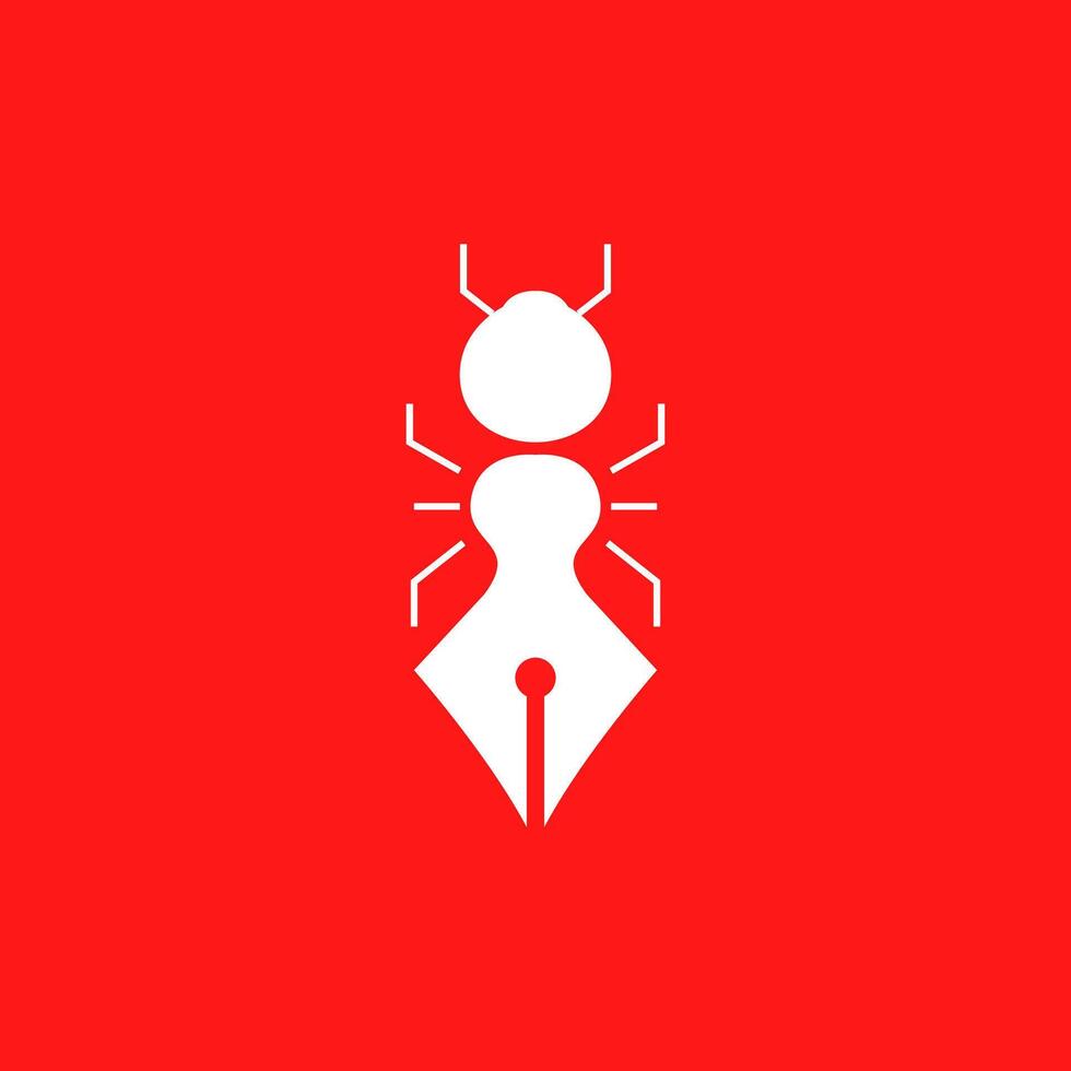 creative ant teamwork logo design flat vector