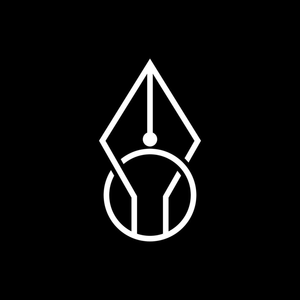 pen tools creative symbol line logo design vector