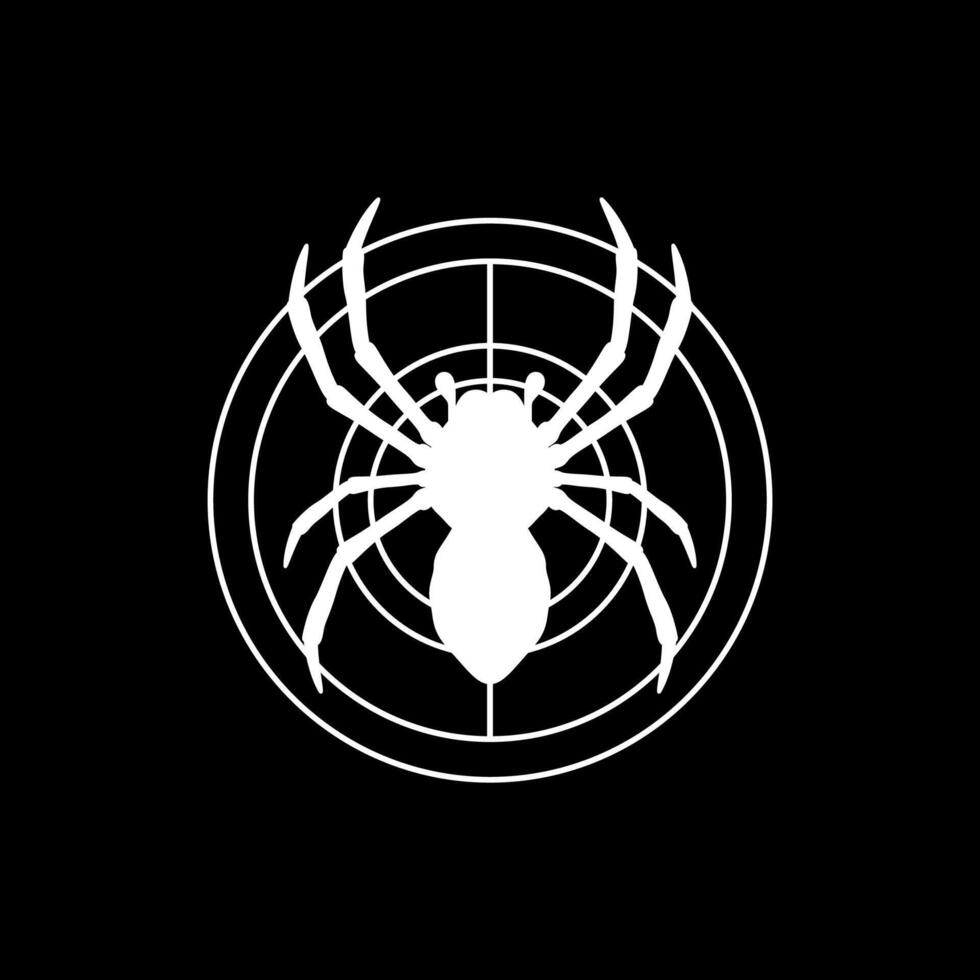 spider net cool spider logo design vector