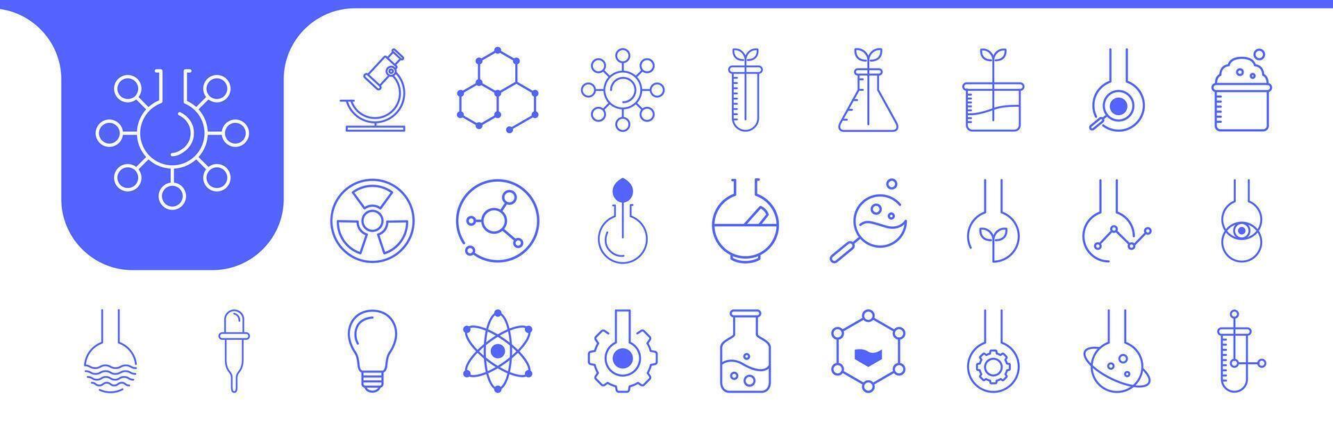 laboratory science icon collection design vecto vector