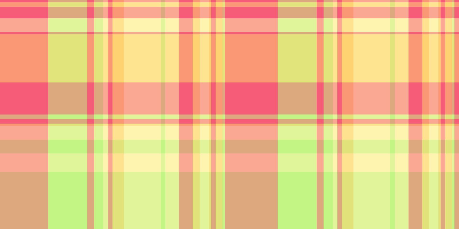 Loft check seamless fabric, artwork plaid tartan texture. Velvet textile background pattern in orange and red colors. vector