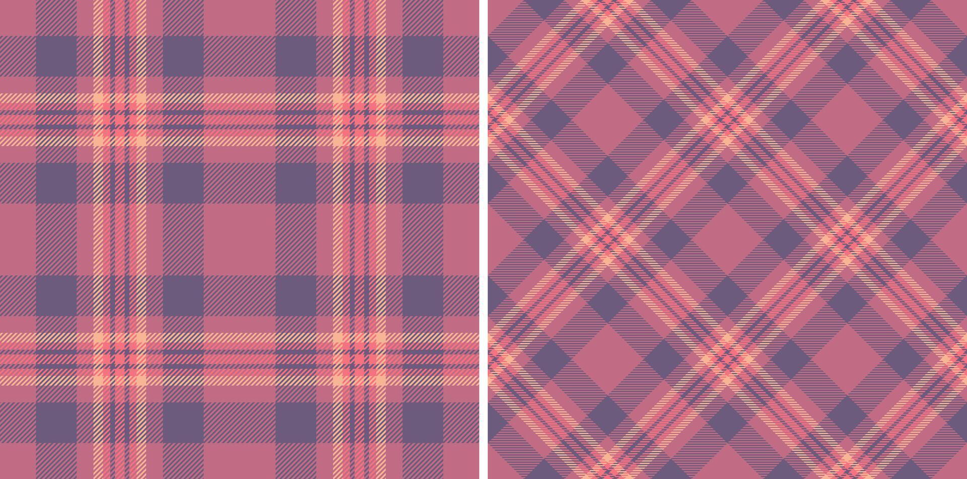 Tartan background pattern of seamless plaid with a textile check texture fabric. Set in halloween colors in current fashion trend. vector
