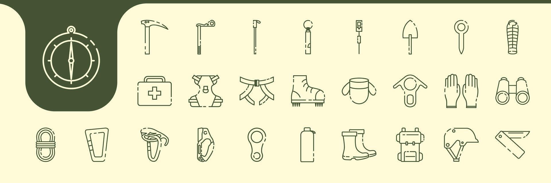 climber lines icon set design vector