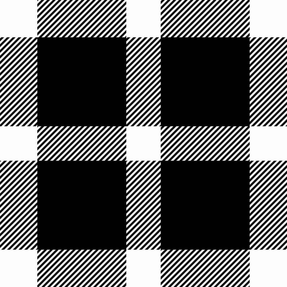 Stylish black and white buffalo plaid pattern. Perfect for textile design, fashion, website backgrounds, or any project needing a classic yet modern feel. vector