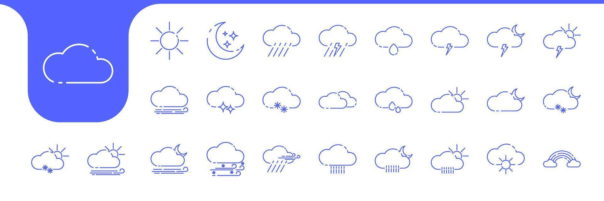sky cloud line simple modern icon design vector