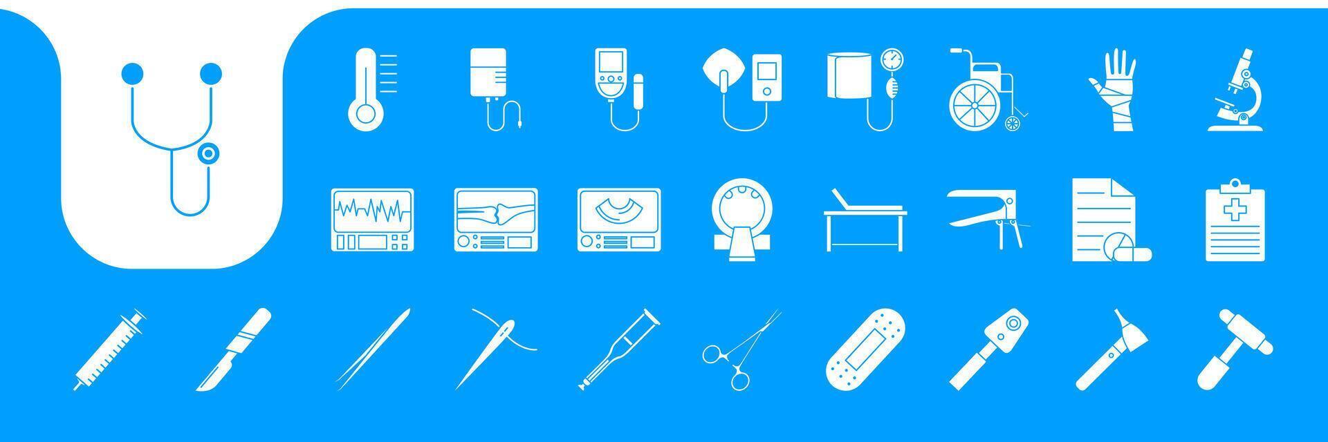 doctor tools flat icon design vector