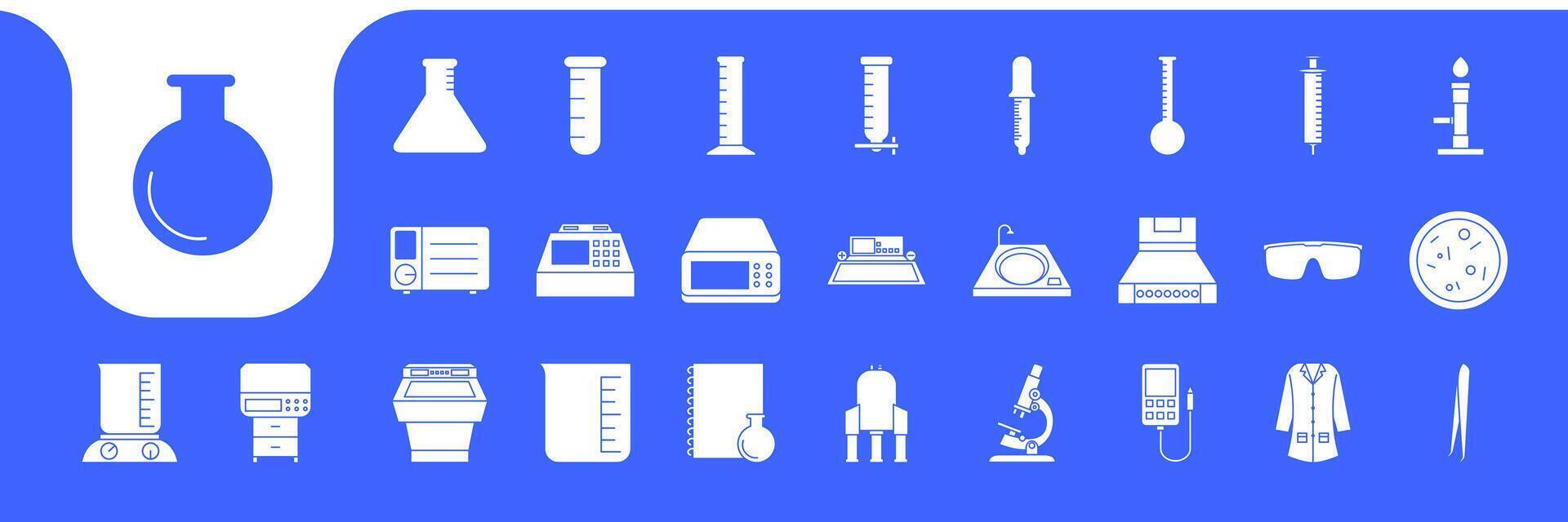 laboratory science tools icon designs vector