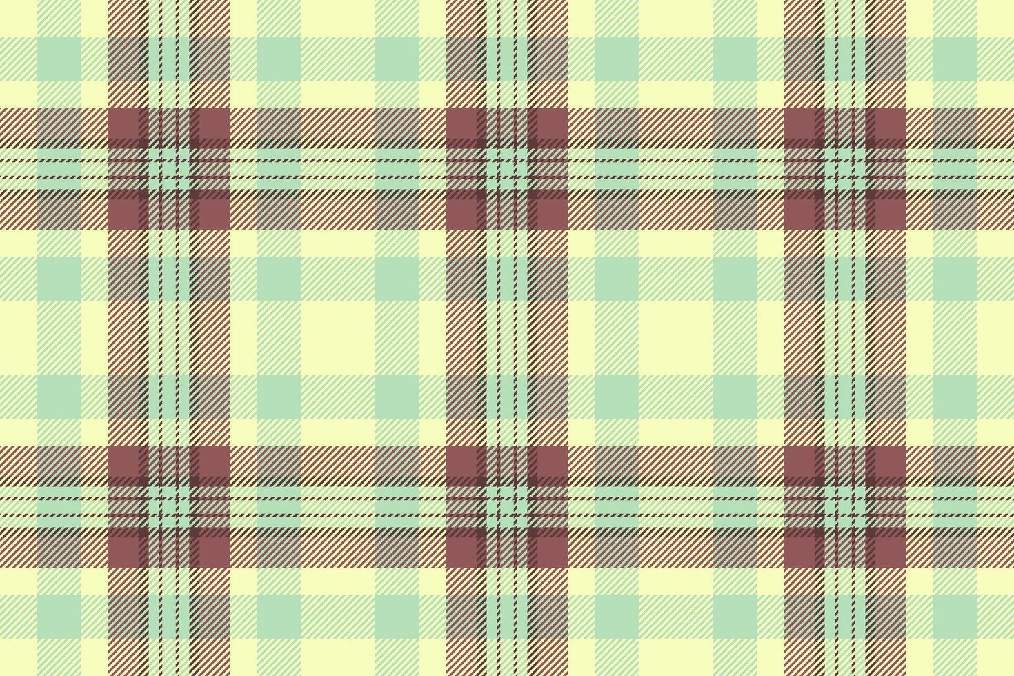 Empty fabric pattern texture, trim check plaid. Performance tartan textile background seamless in light and red colors. vector