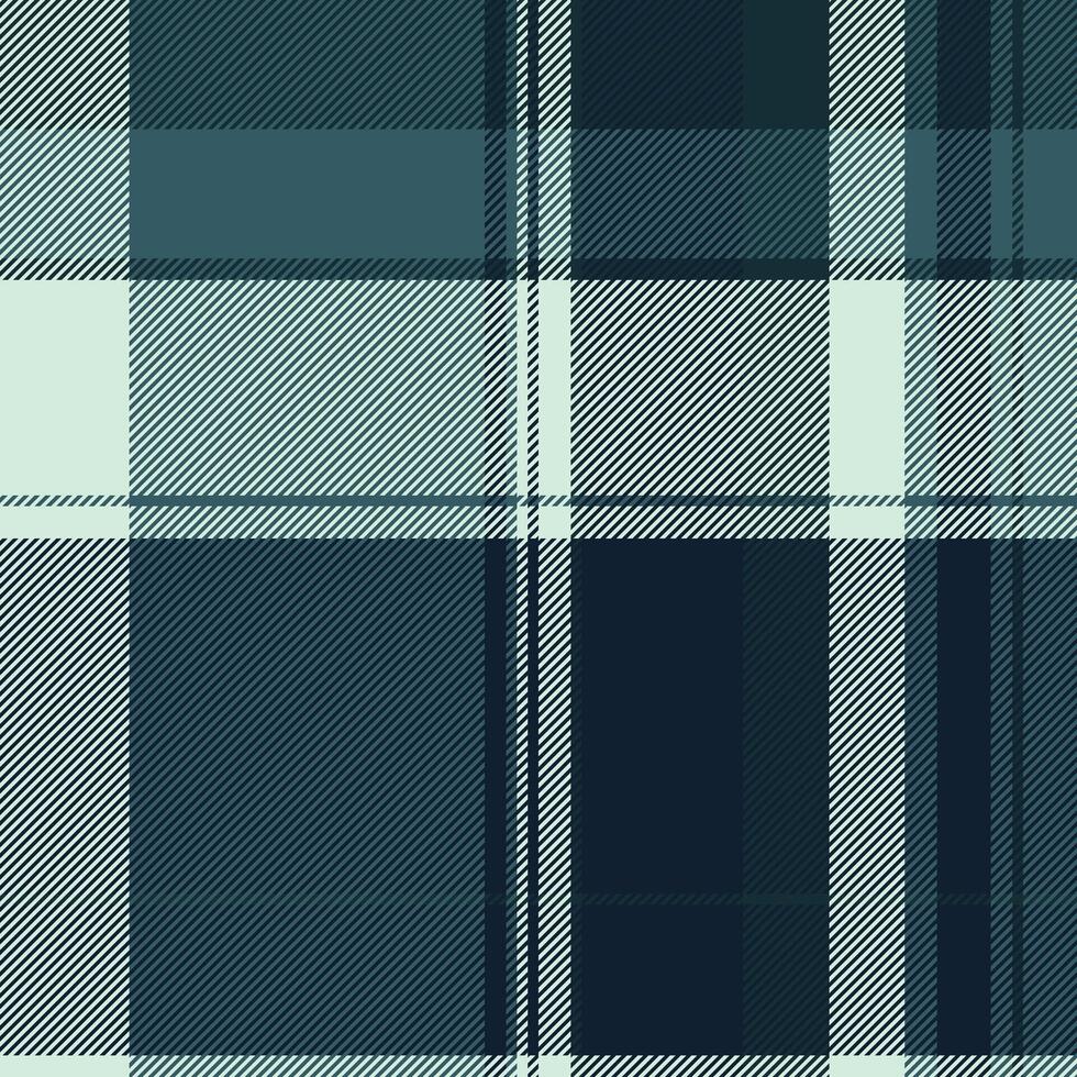 Sophisticated teal and white plaid pattern. Perfect for textile design, fashion, home decor, or website backgrounds. Seamless repeat texture adds versatility to any project. vector
