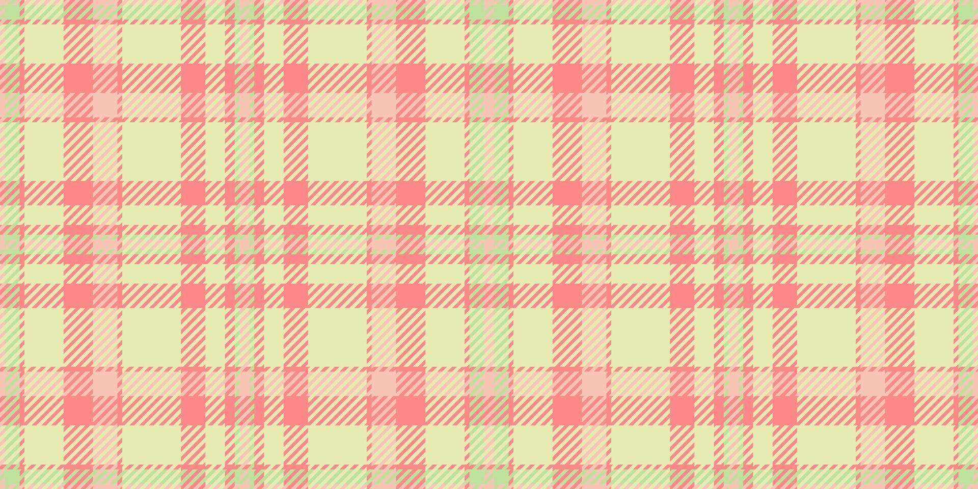 Setting textile check fabric, production background plaid tartan. Amazing seamless pattern texture in light and red colors. vector