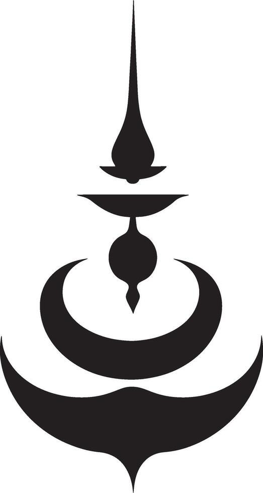 a black and white logo of a pagoda vector