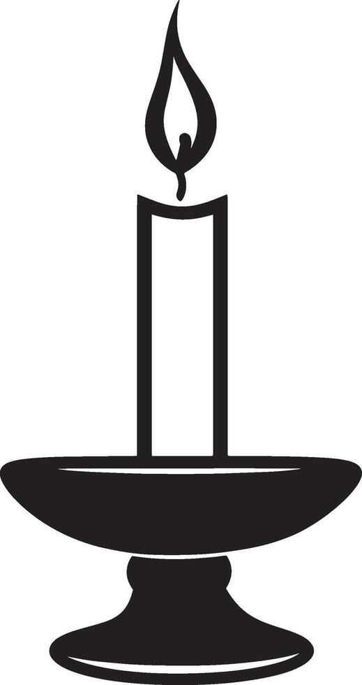 Candleholder icon black illustration vector