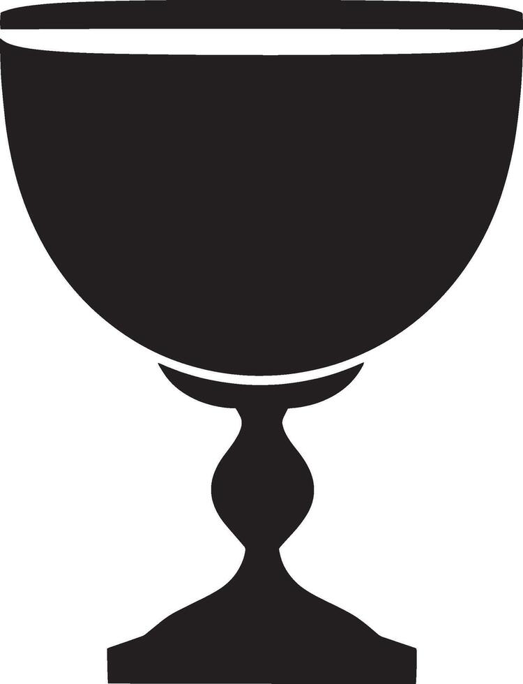 Simple kosher wine cup icon in black style vector
