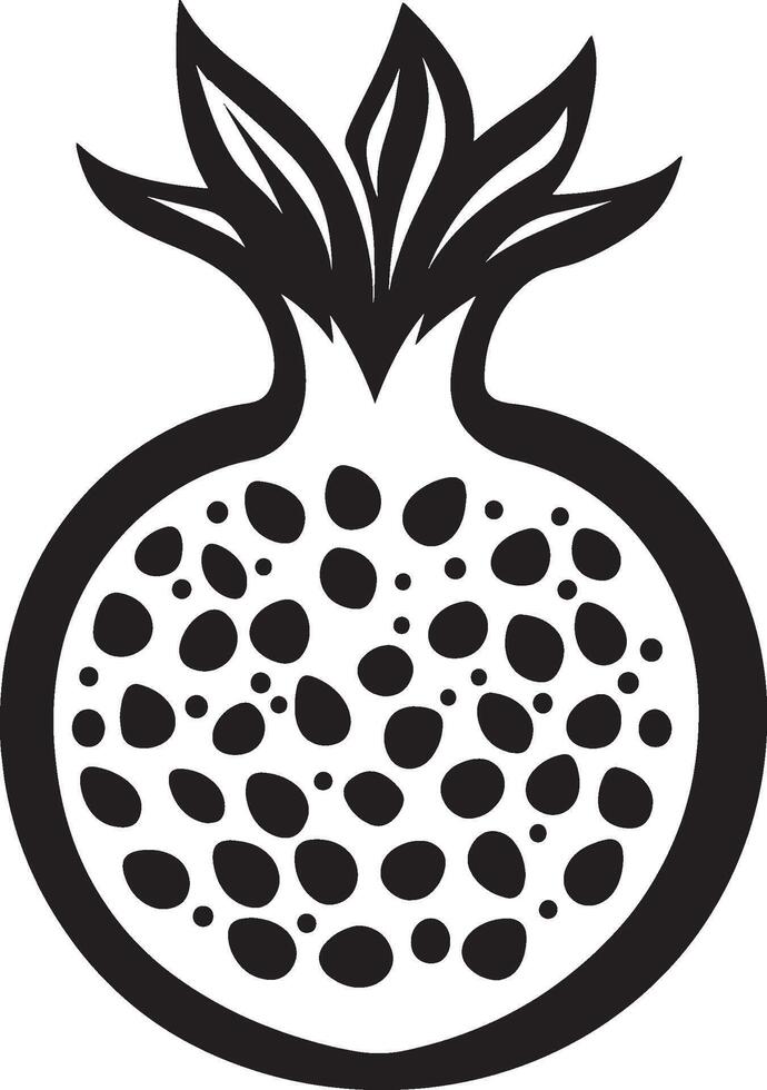 Pomegranate symbol of righteousness icon black illustration vector