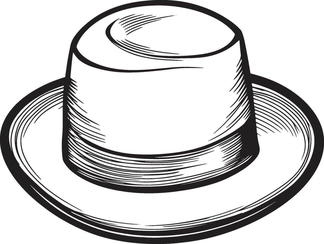 Kippah Yarmulke outline black illustration vector