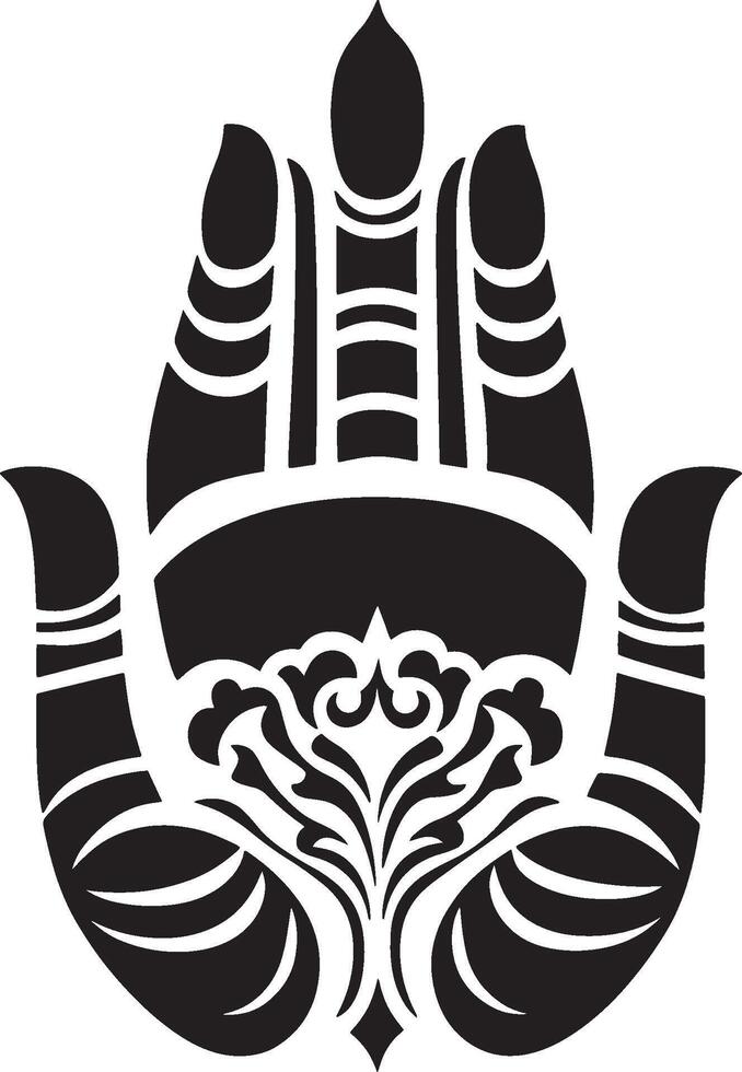 Buddha's Footprint icon black illustration vector