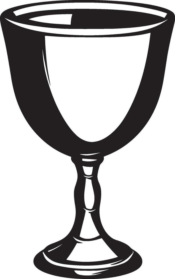 Chalice for communion simple silhouette black illustration vector