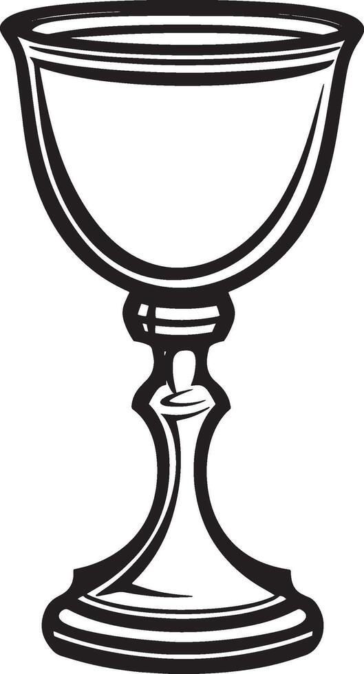 Chalice for communion outline black illustration vector