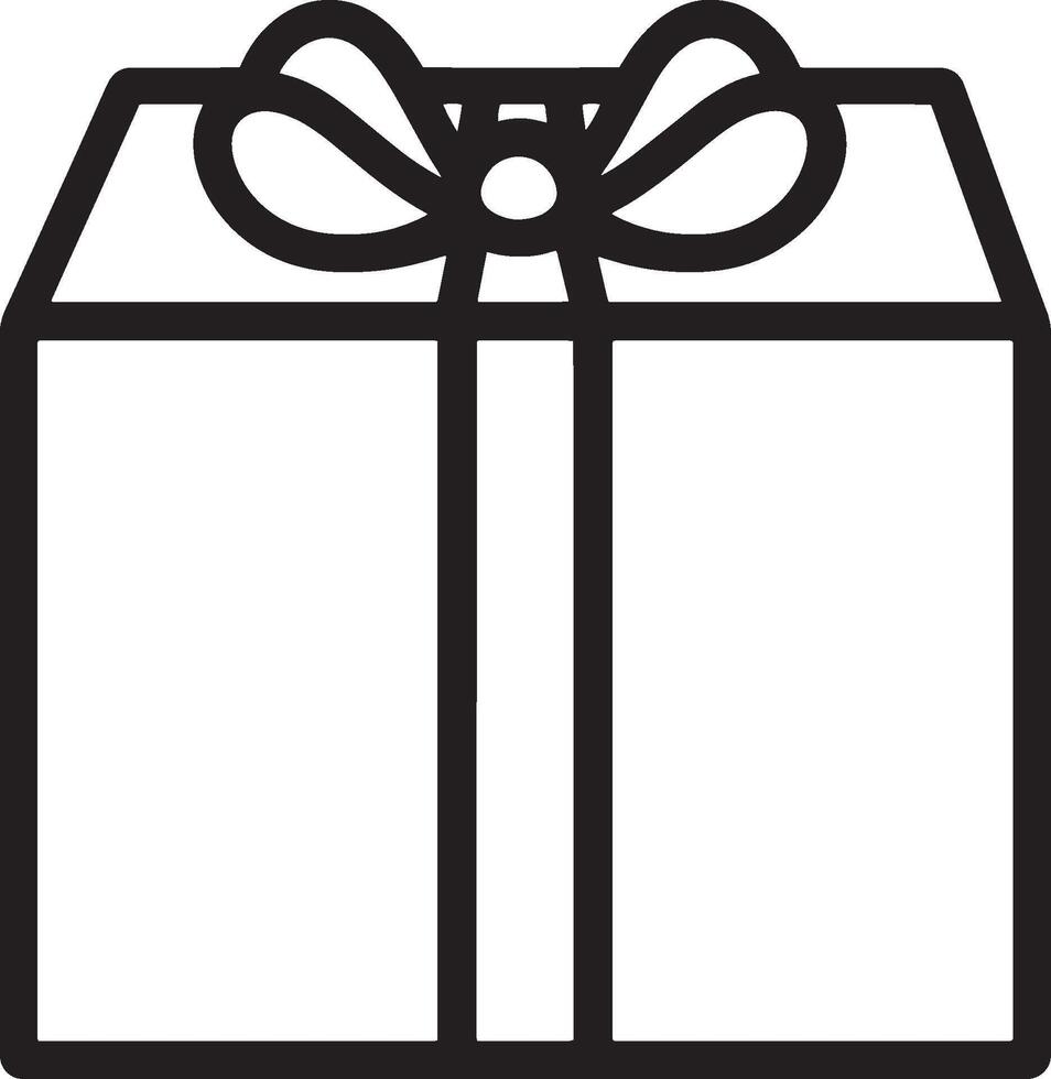 Black illustration of a package icon. vector