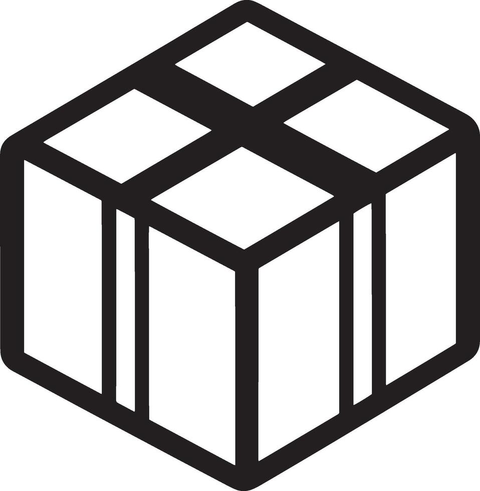 Delivery Box icon black illustration vector