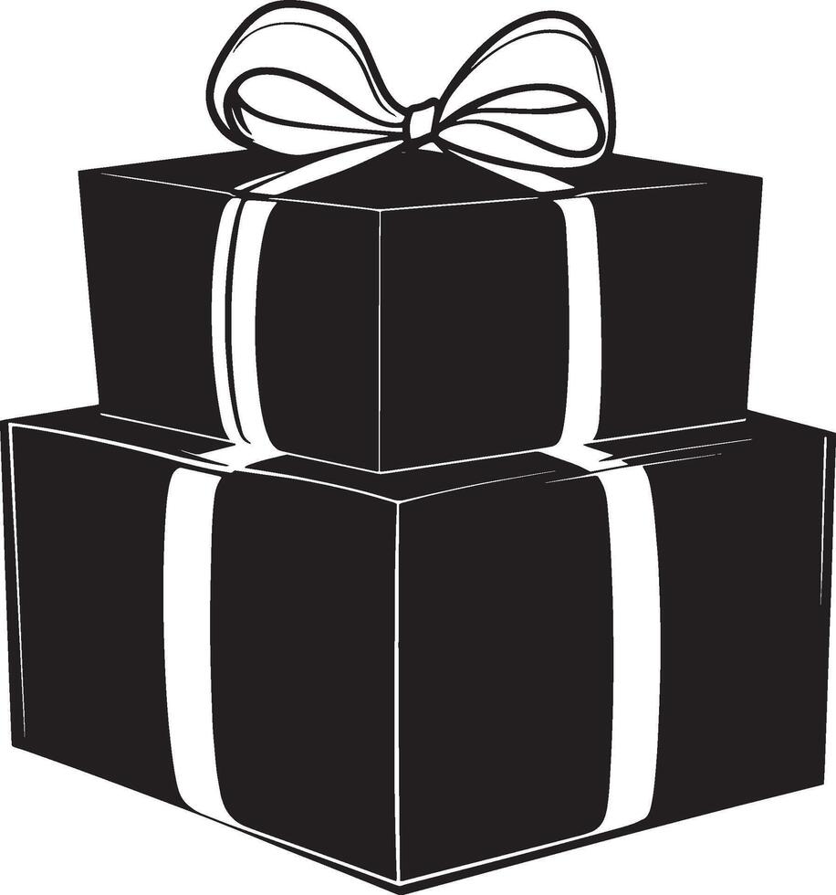 Package simple silhouette black illustration vector
