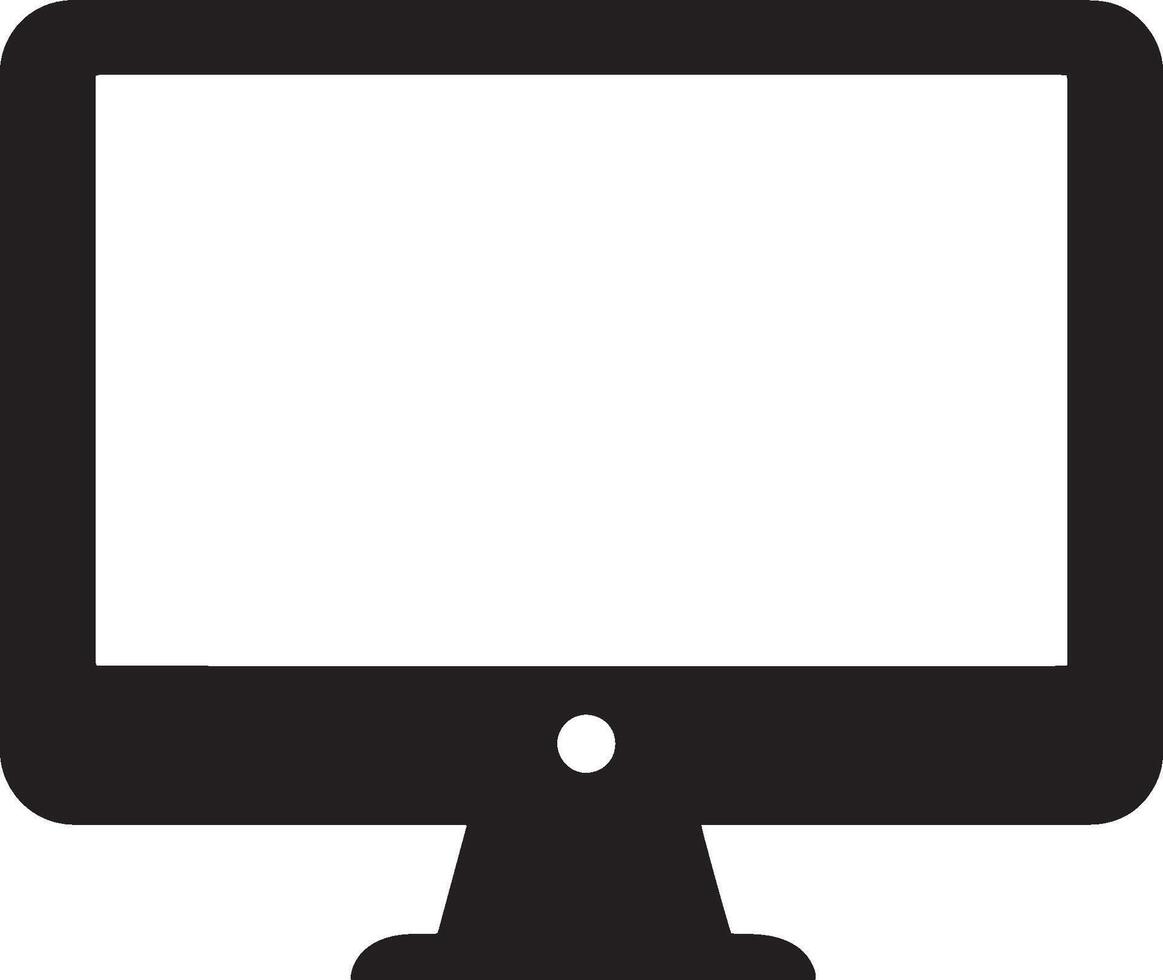 Computer Monitor icon black illustration vector
